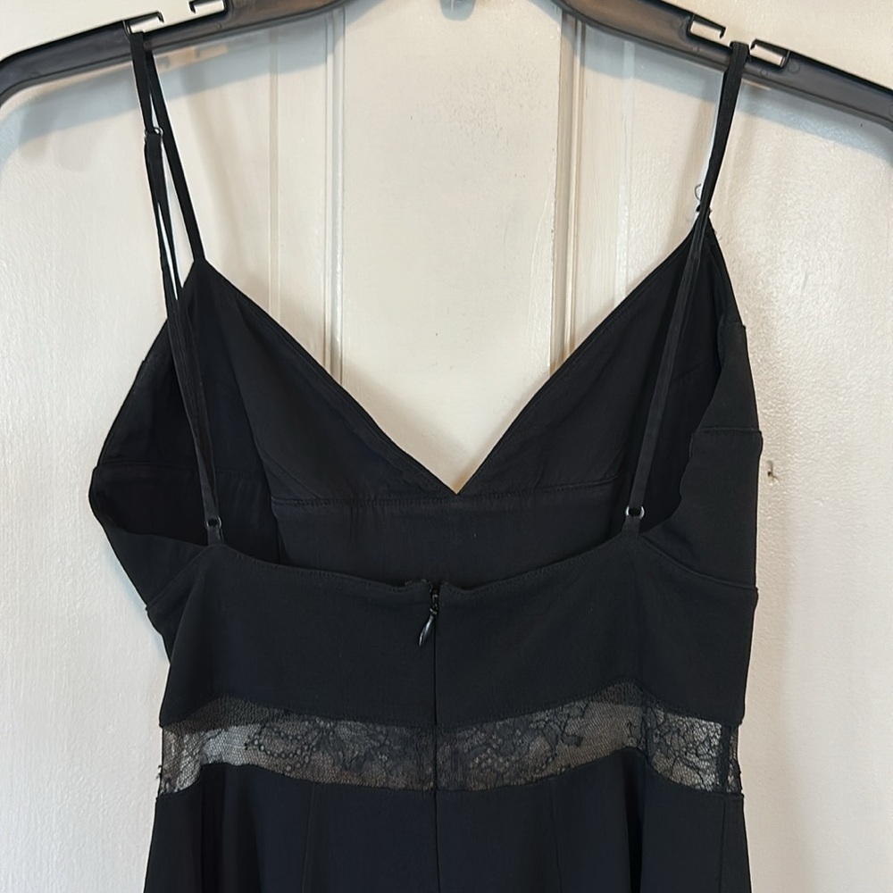 Beautiful 😍 Noam Hanoch Alexandra black Lace-Inset A-Line Black Dress Size 0 - Picture 8 of 14
